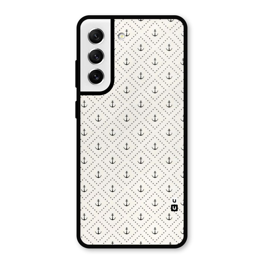 Diamond Anchor Design Metal Back Case for Galaxy S21 FE 5G