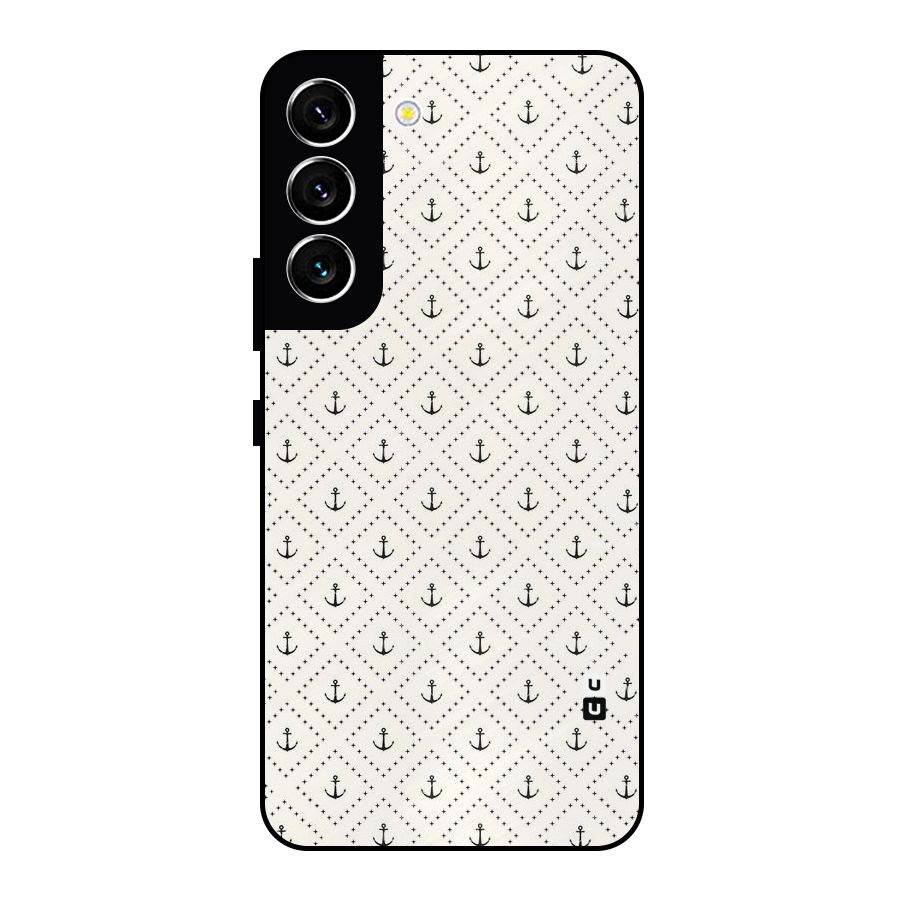 Diamond Anchor Design Metal Back Case for Galaxy S22 5G