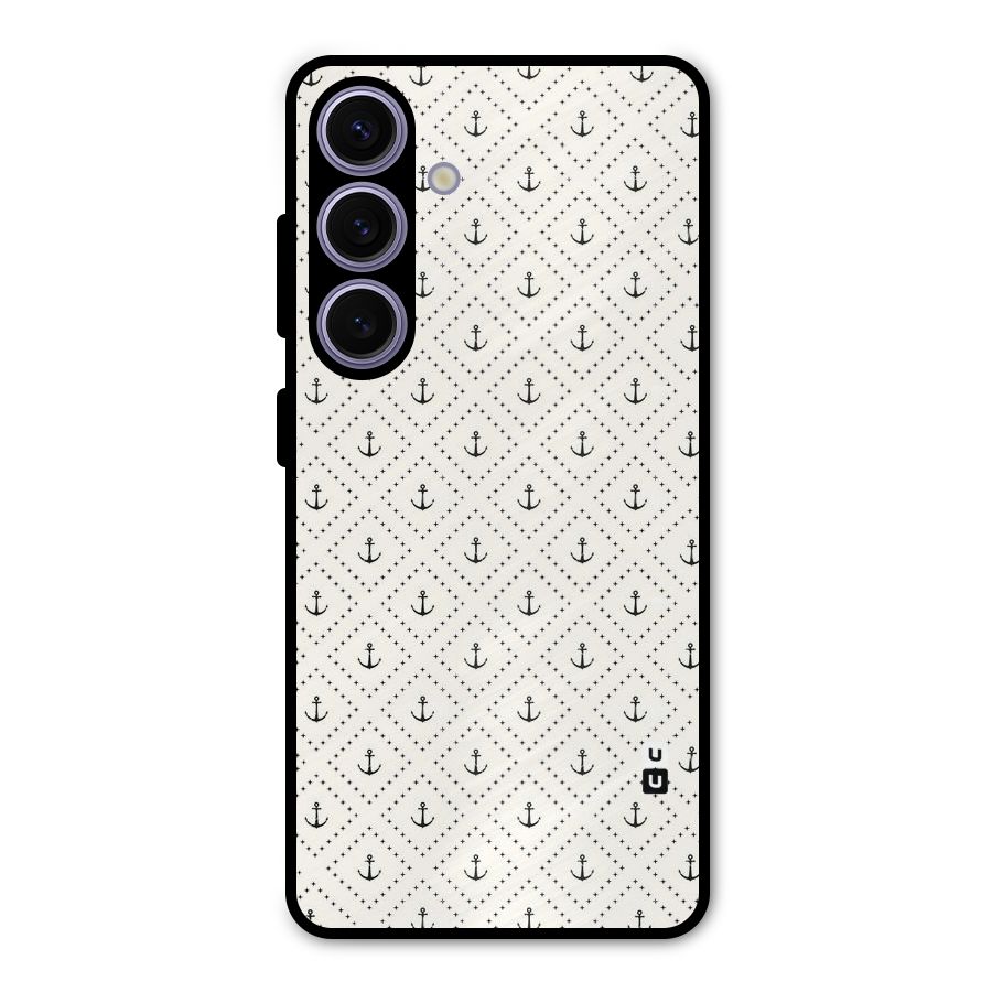 Diamond Anchor Design Metal Back Case for Galaxy S24
