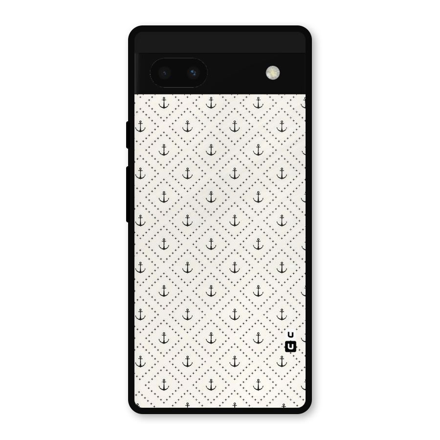 Diamond Anchor Design Metal Back Case for Google Pixel 6a