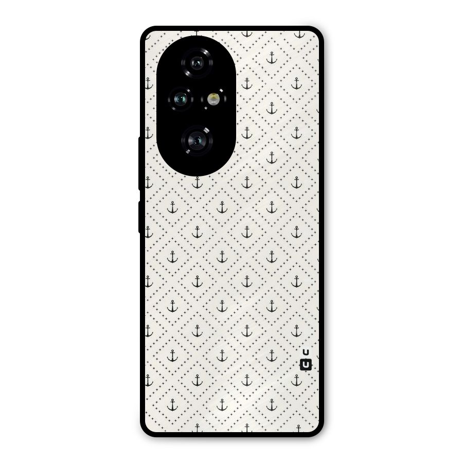 Diamond Anchor Design Metal Back Case for Honor 200 Pro