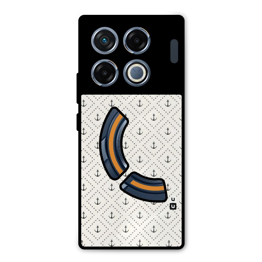 Diamond Anchor Design Metal Back Case for Infinix GT 20 Pro