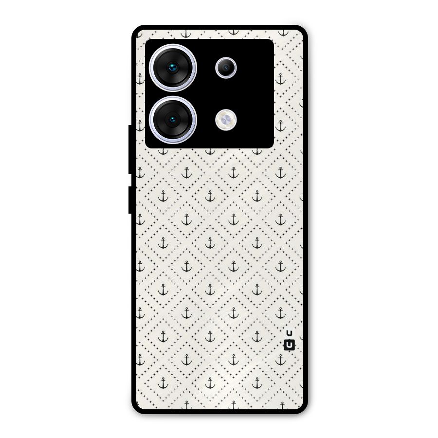 Diamond Anchor Design Metal Back Case for Infinix Zero 30 5G