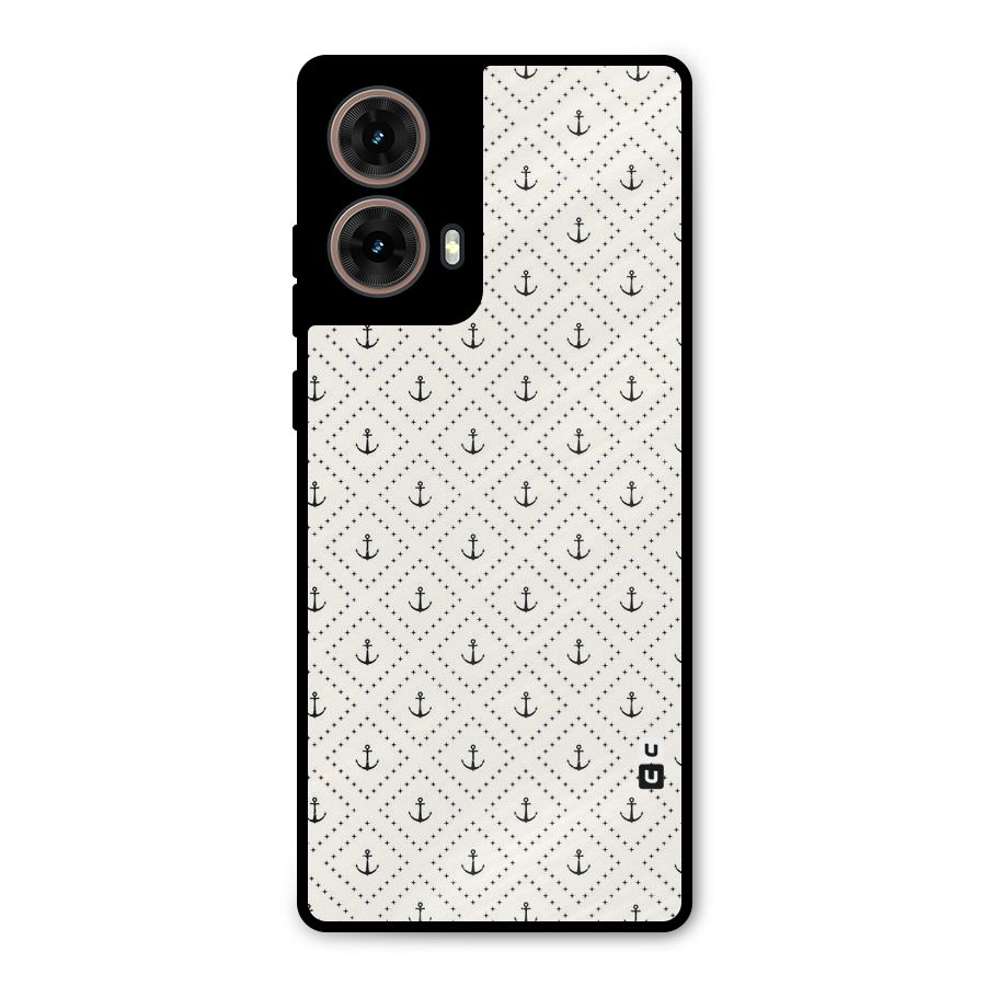 Diamond Anchor Design Metal Back Case for Moto G85