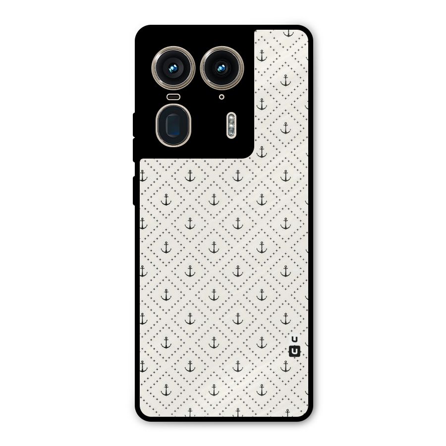 Diamond Anchor Design Metal Back Case for Motorola Edge 50 Ultra