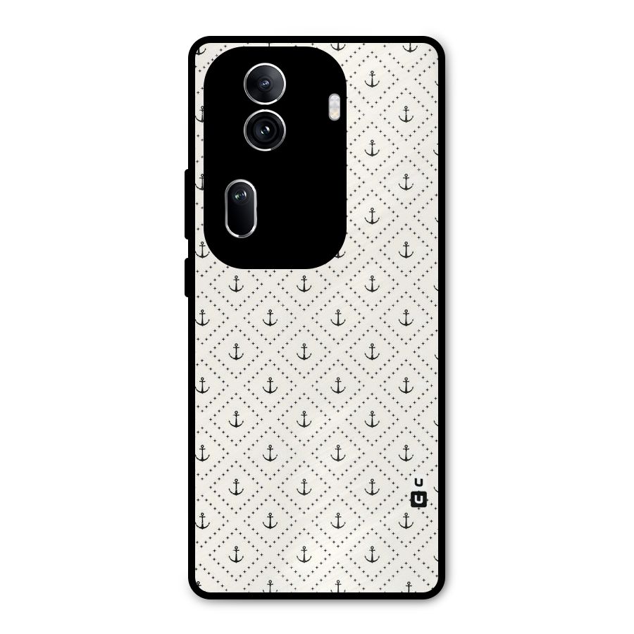Diamond Anchor Design Metal Back Case for Oppo Reno11 Pro 5G
