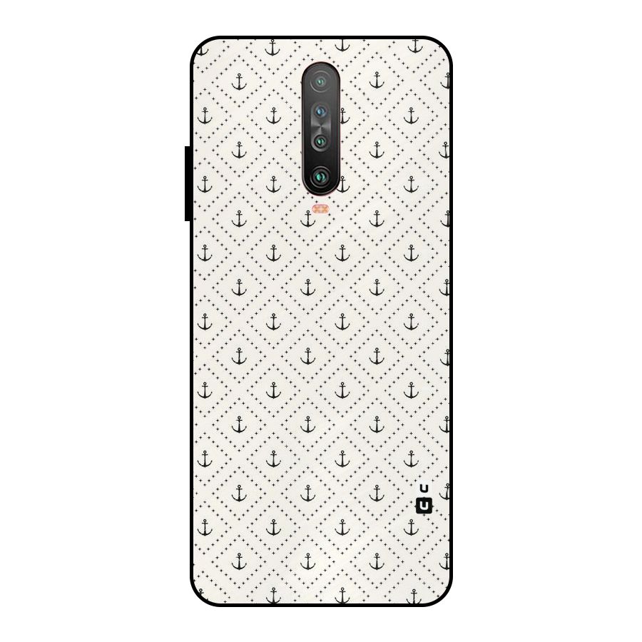 Diamond Anchor Design Metal Back Case for Poco X2