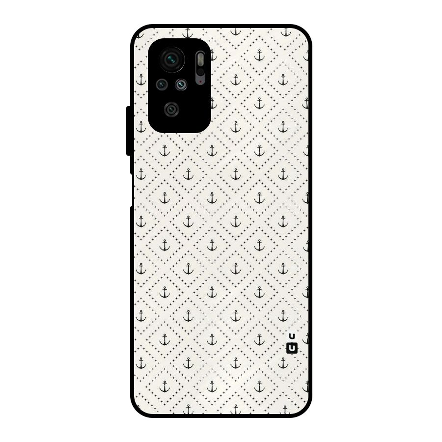 Diamond Anchor Design Metal Back Case for Redmi Note 10S