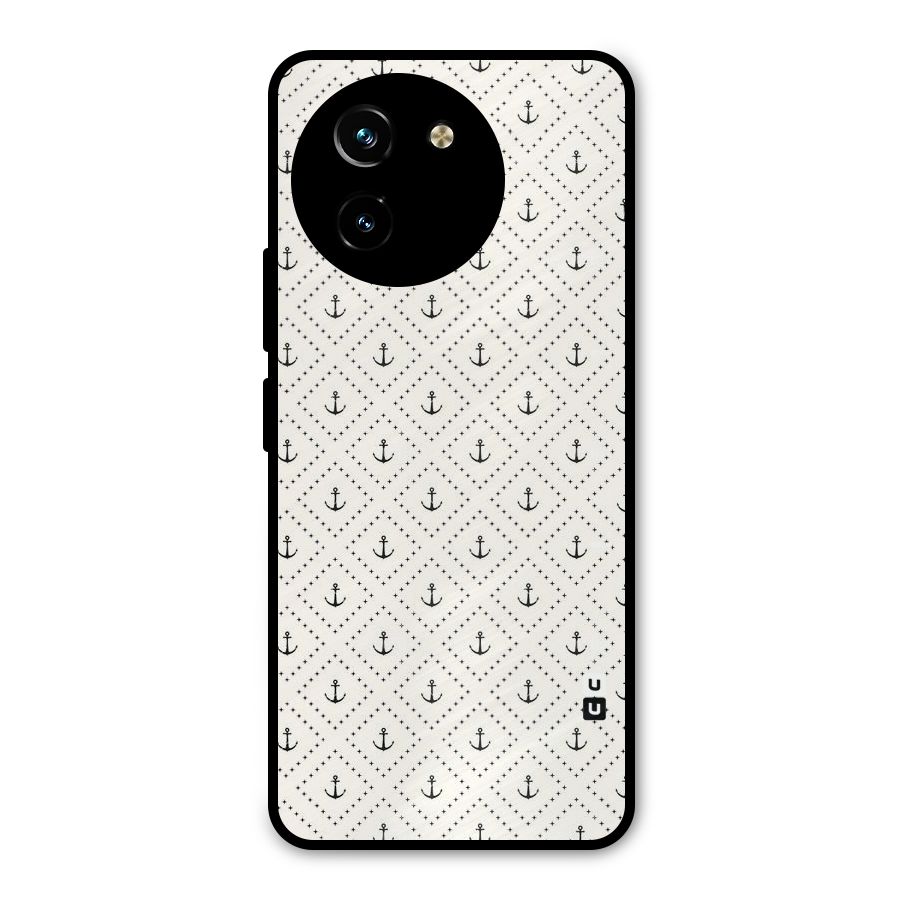 Diamond Anchor Design Metal Back Case for Vivo T3x