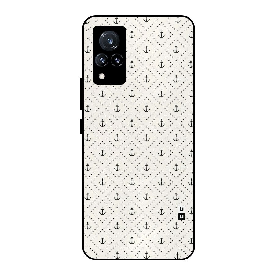 Diamond Anchor Design Metal Back Case for Vivo V21 5G