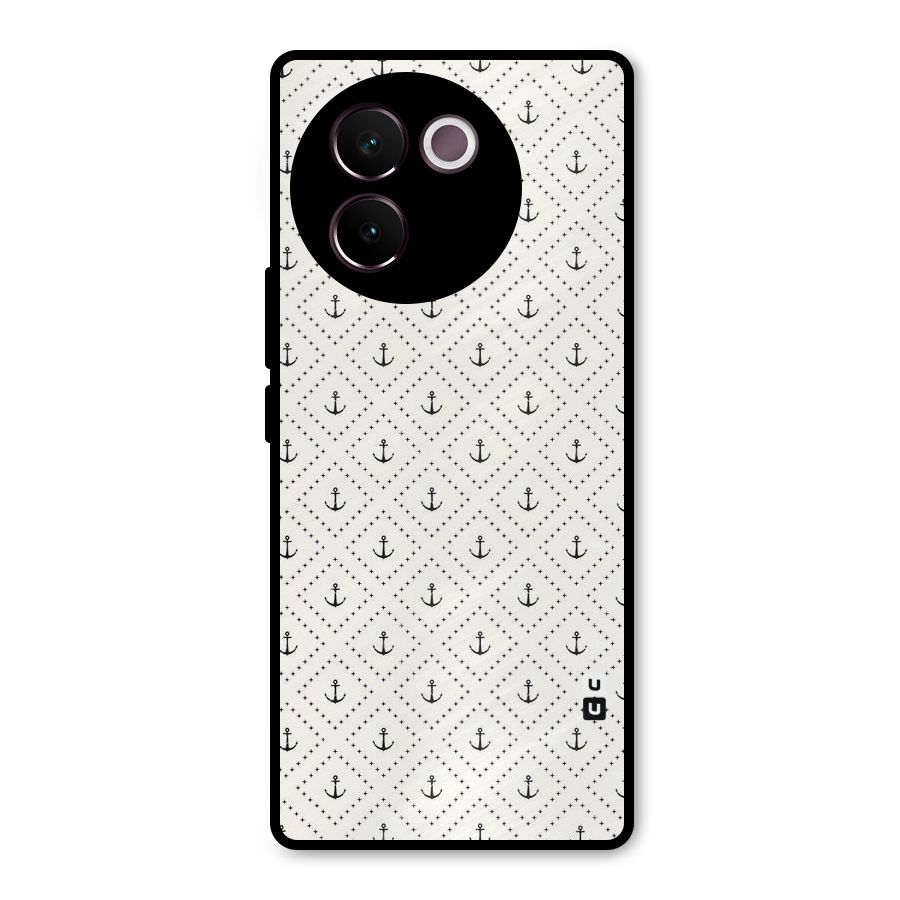 Diamond Anchor Design Metal Back Case for Vivo V30e