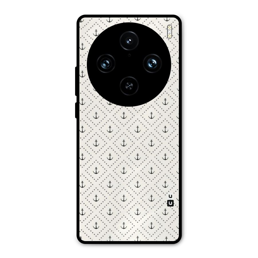 Diamond Anchor Design Metal Back Case for Vivo X100 Pro