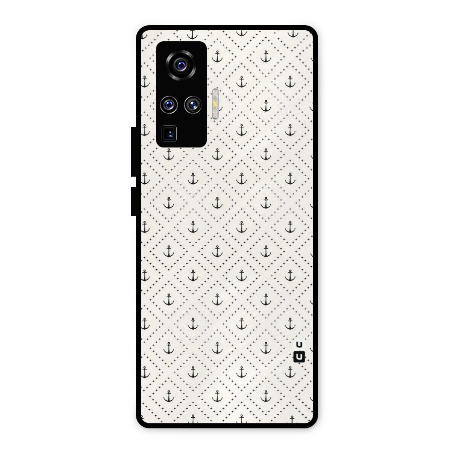 Diamond Anchor Design Metal Back Case for Vivo X50 Pro