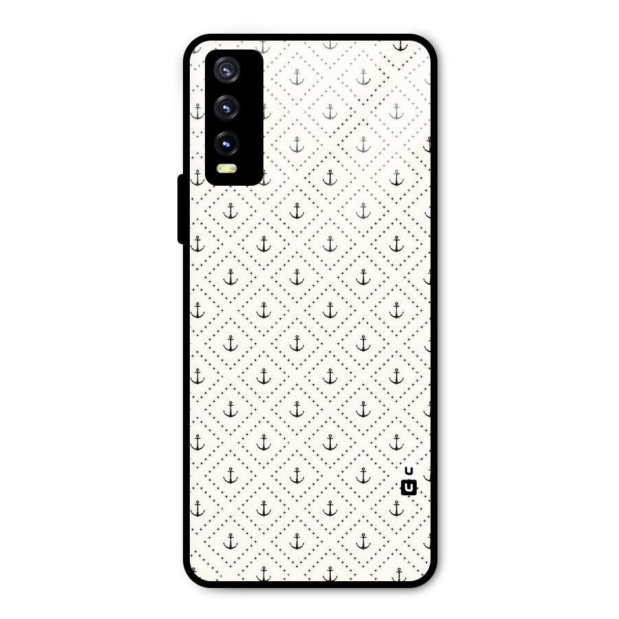 Diamond Anchor Design Metal Back Case for Vivo Y20i