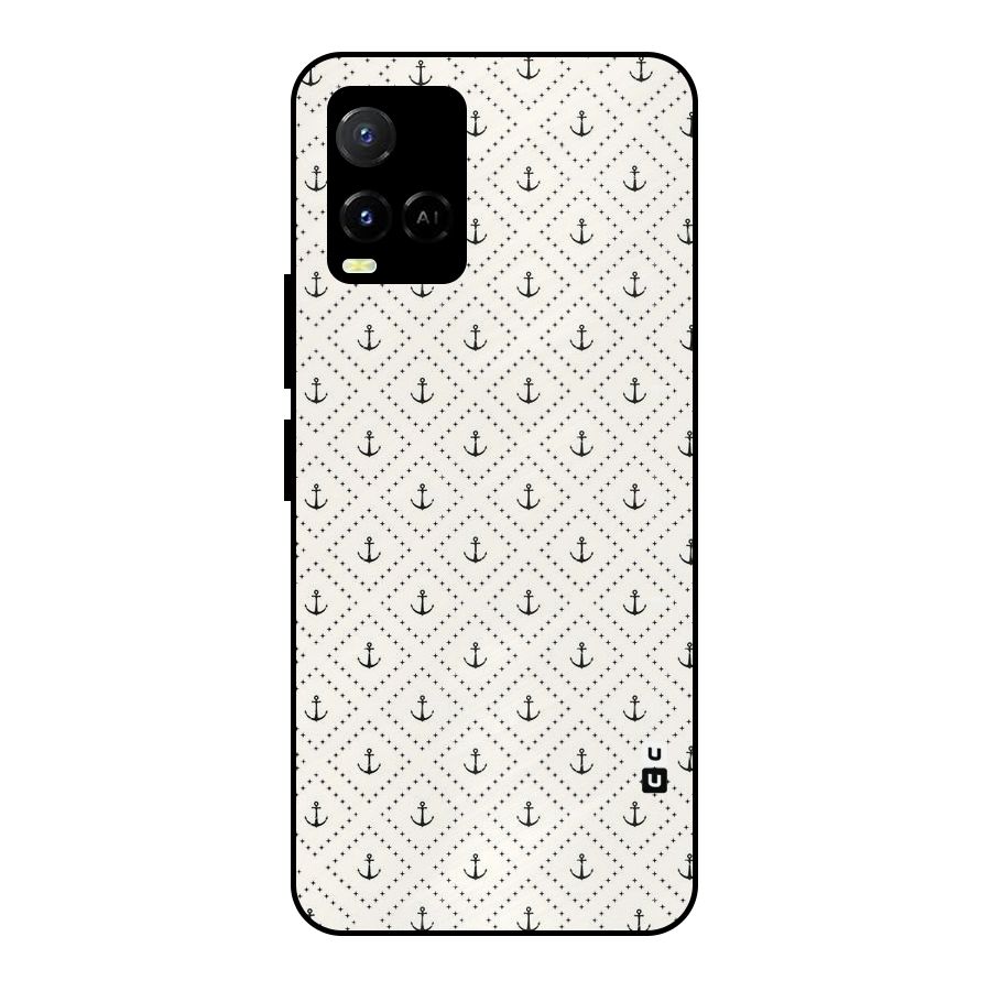 Diamond Anchor Design Metal Back Case for Vivo Y21A