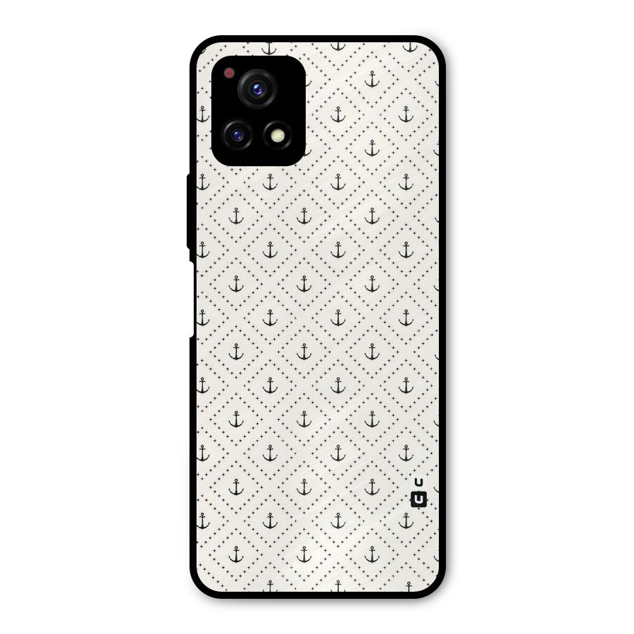 Diamond Anchor Design Metal Back Case for Vivo Y72 5G