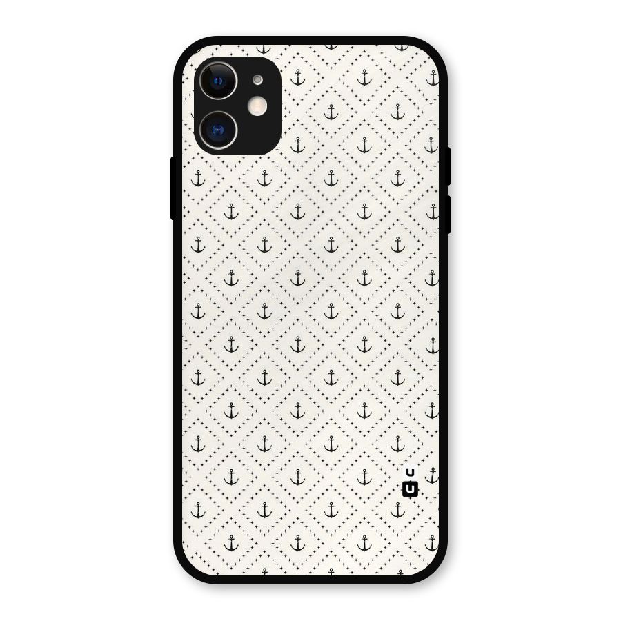 Diamond Anchor Design Metal Back Case for iPhone 11