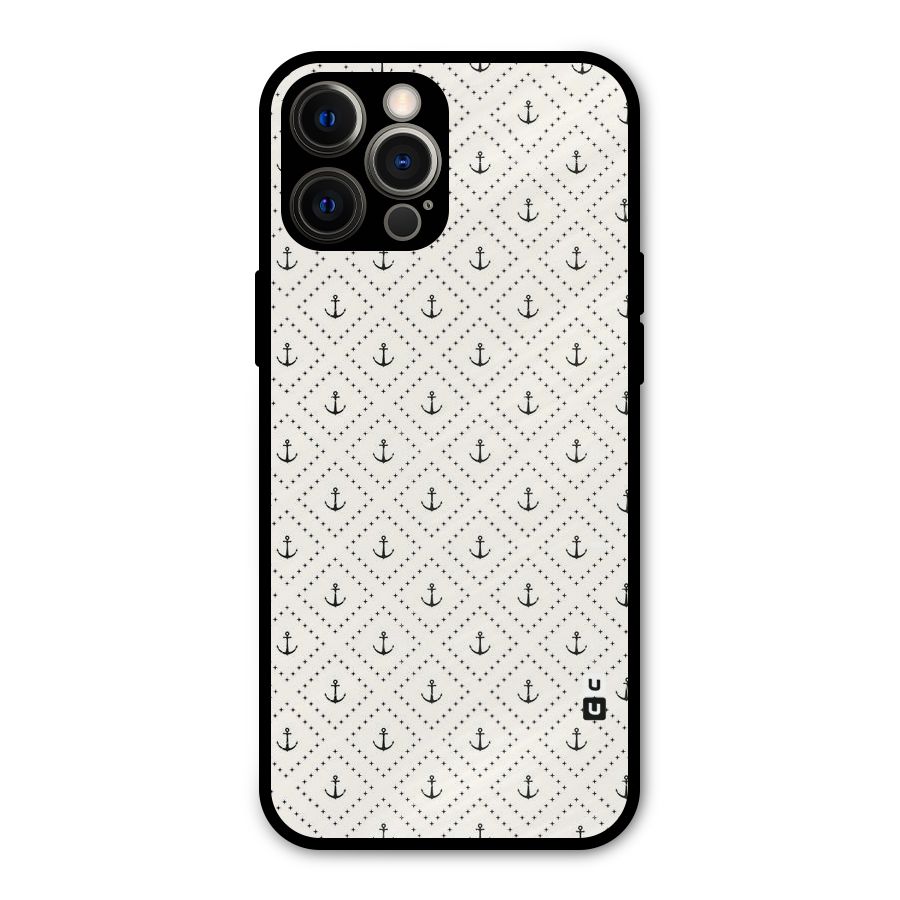 Diamond Anchor Design Metal Back Case for iPhone 12 Pro Max