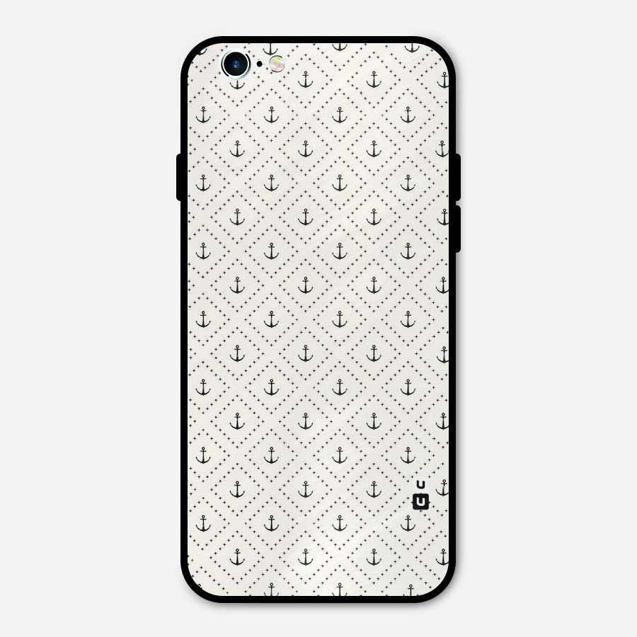 Diamond Anchor Design Metal Back Case for iPhone 6 6s