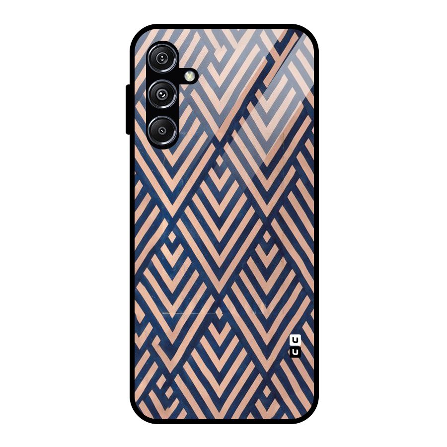 Diamond Blues Glass Back Case for Galaxy M34 5G