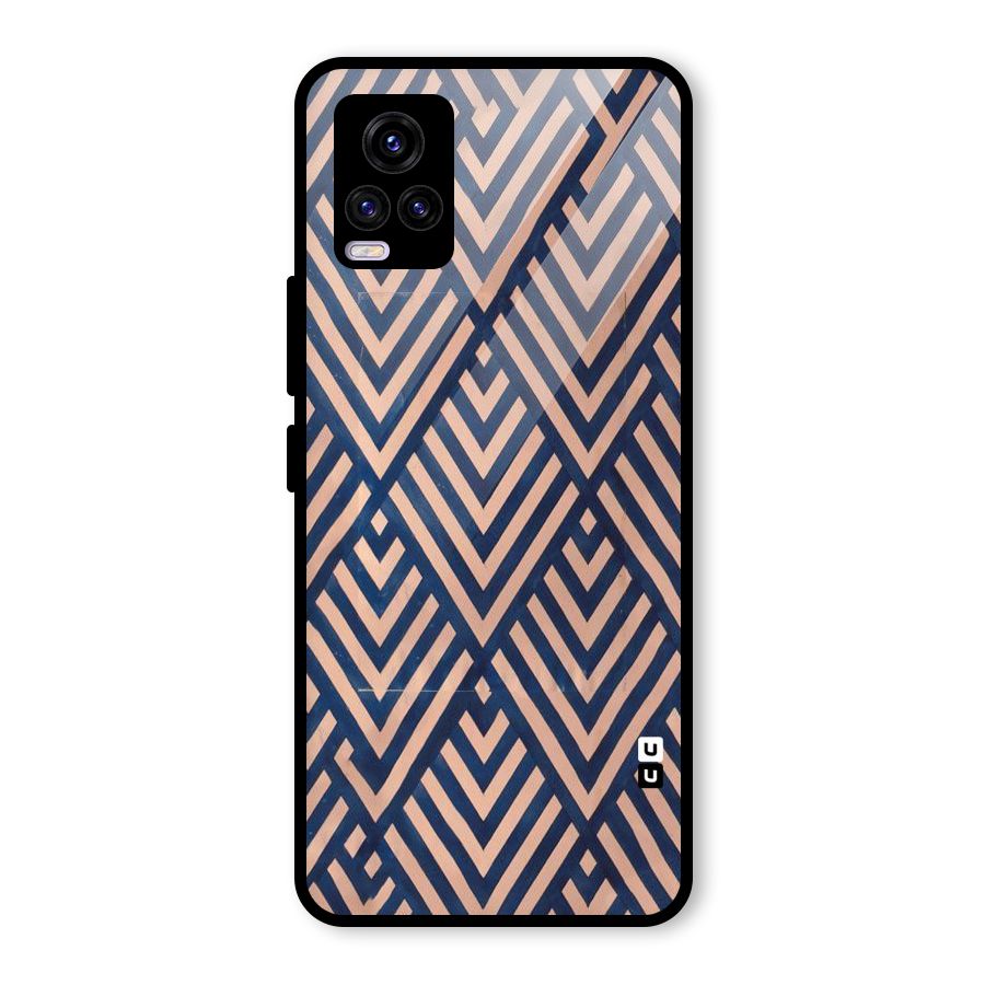 Diamond Blues Glass Back Case for Vivo V20 2021