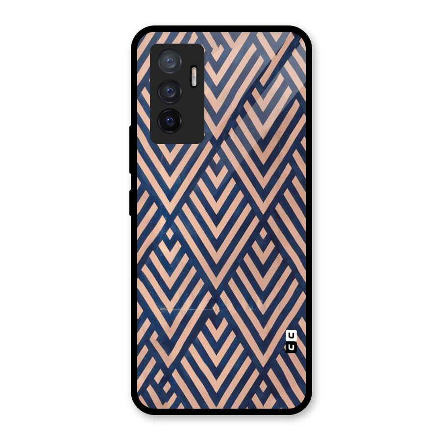Diamond Blues Glass Back Case for Vivo V23e