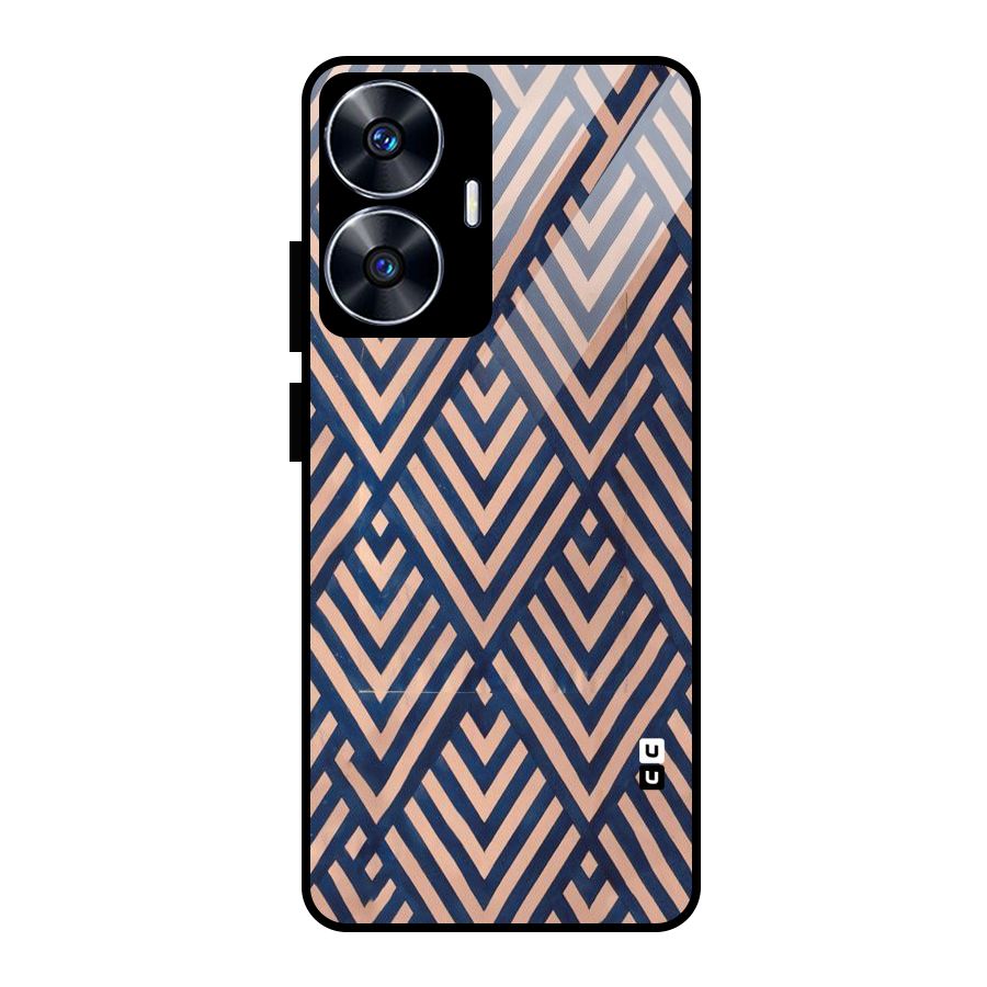 Diamond Blues Glass Back Case for realme C55