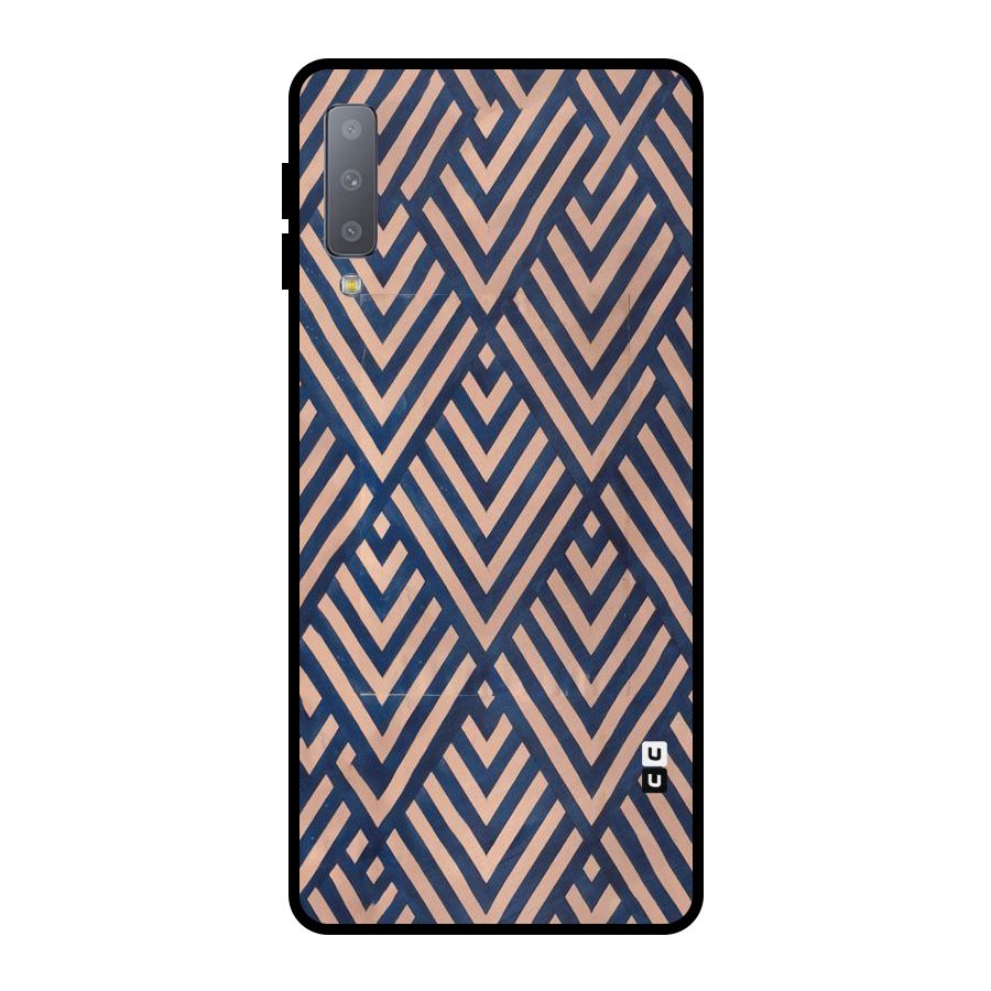 Diamond Blues Metal Back Case for Galaxy A7 (2018)