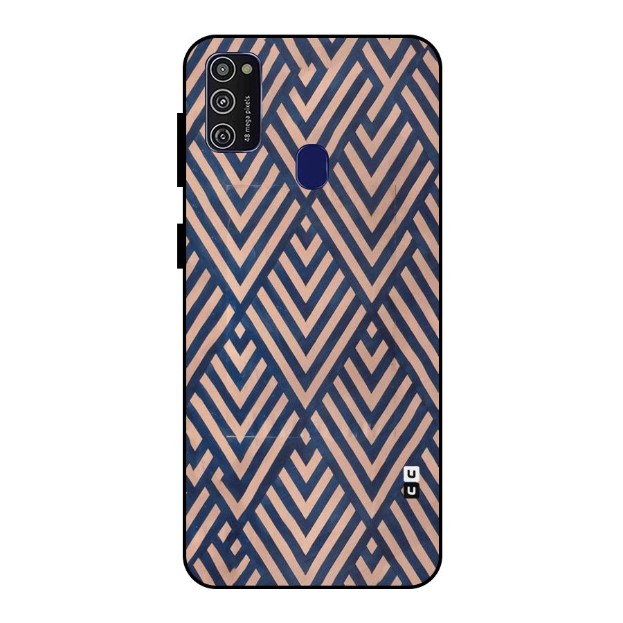 Diamond Blues Metal Back Case for Galaxy M21