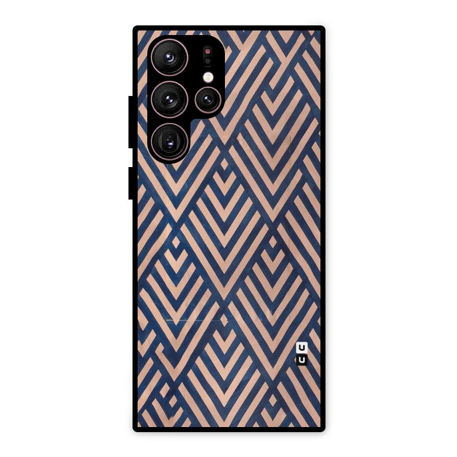 Diamond Blues Metal Back Case for Galaxy S22 Ultra 5G