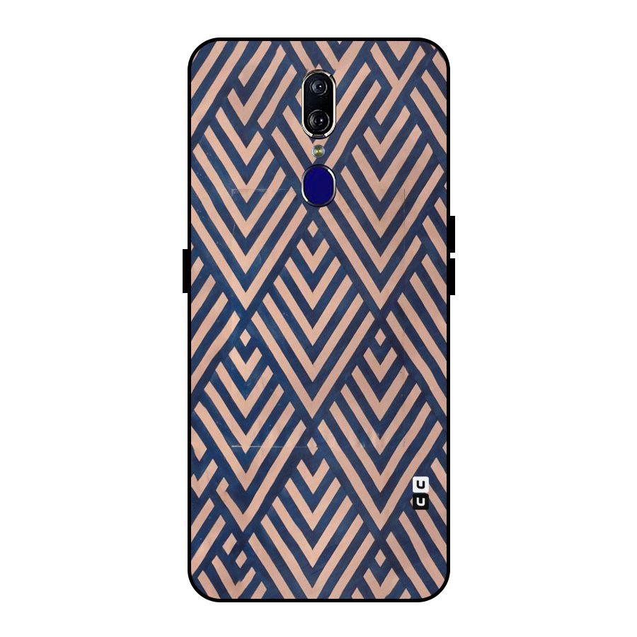 Diamond Blues Metal Back Case for Oppo F11