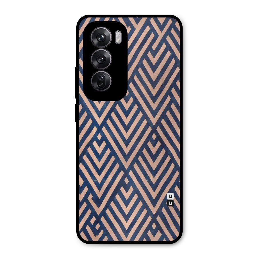 Diamond Blues Metal Back Case for Oppo Reno12 Pro