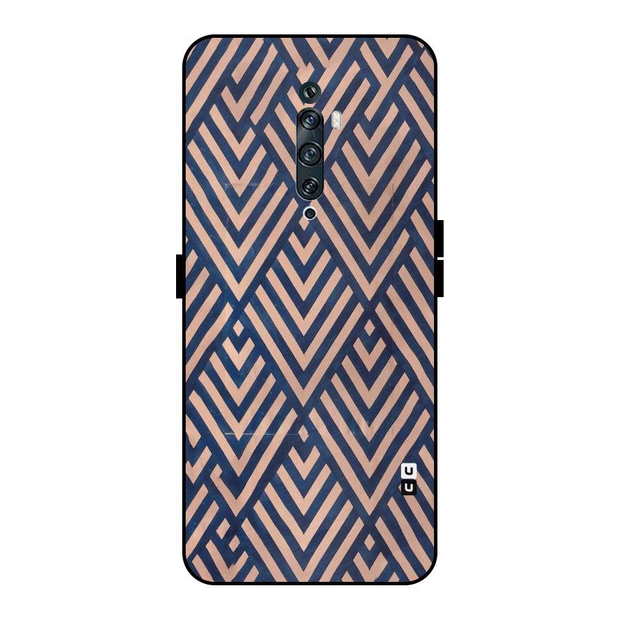 Diamond Blues Metal Back Case for Oppo Reno2 F