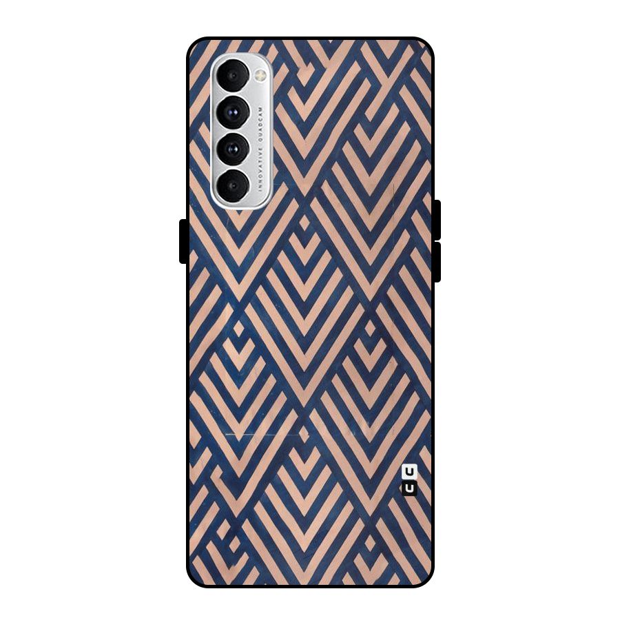 Diamond Blues Metal Back Case for Oppo Reno4 Pro