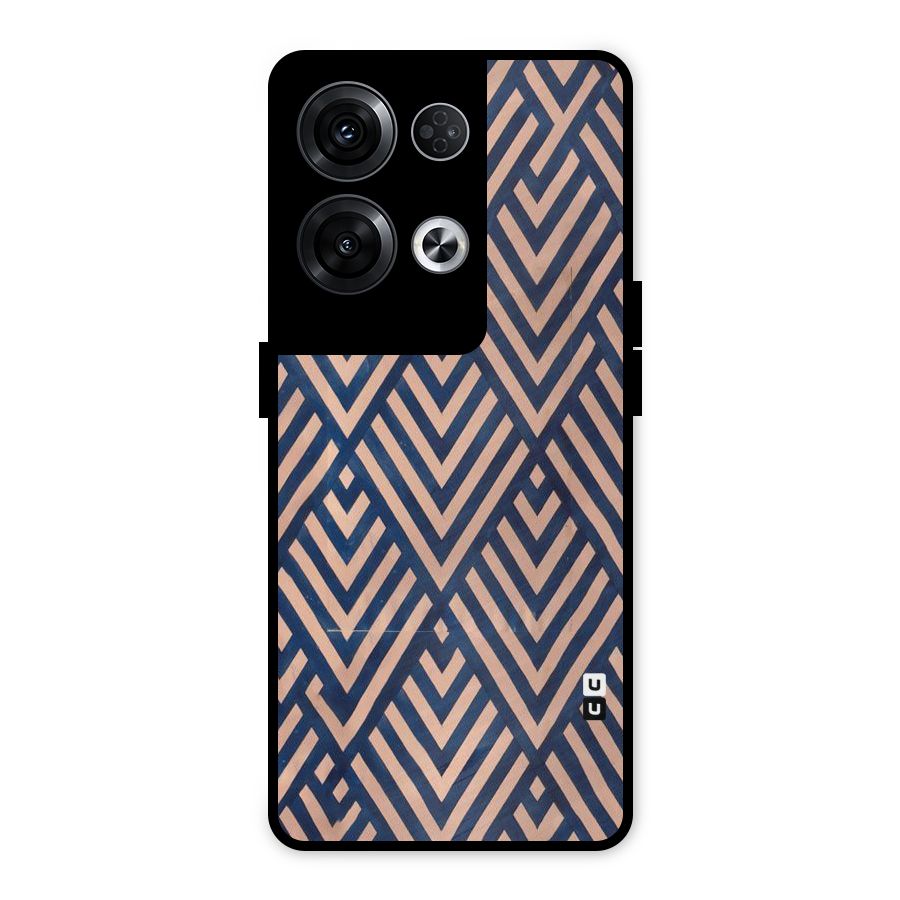 Diamond Blues Metal Back Case for Oppo Reno8 Pro 5G