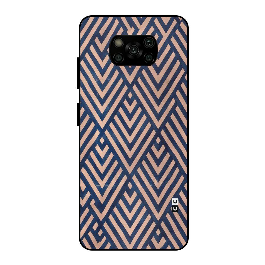 Diamond Blues Metal Back Case for Poco X3