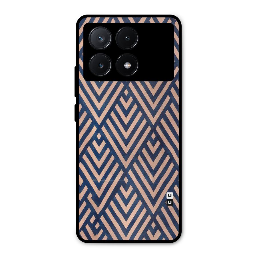 Diamond Blues Metal Back Case for Poco X6 Pro