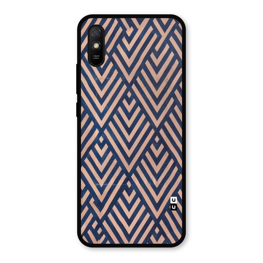 Diamond Blues Metal Back Case for Redmi 9a