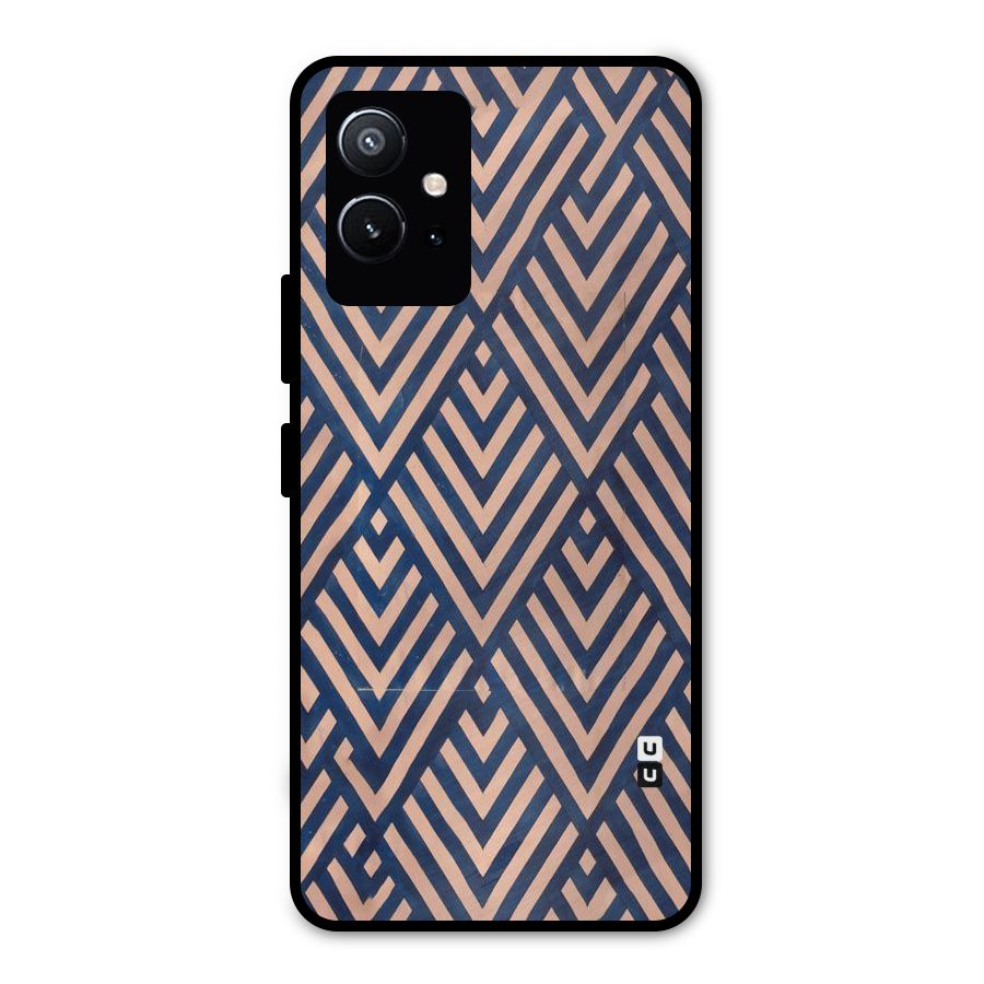 Diamond Blues Metal Back Case for Vivo T1 5G