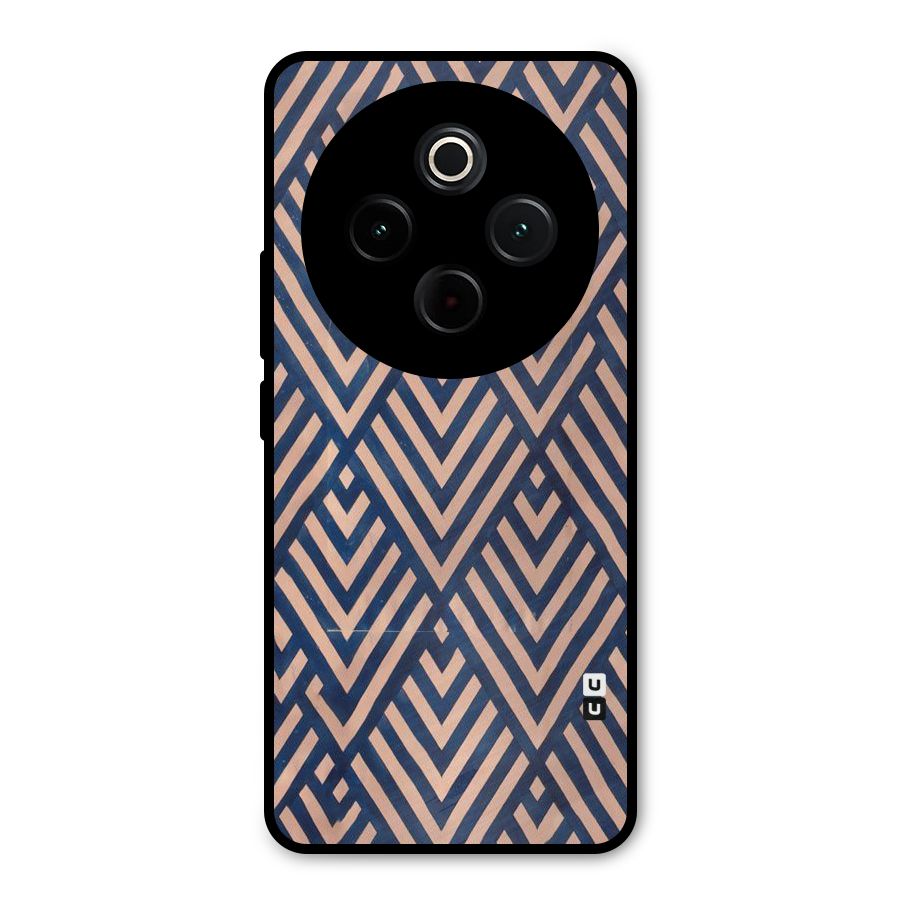 Diamond Blues Metal Back Case for Vivo T4
