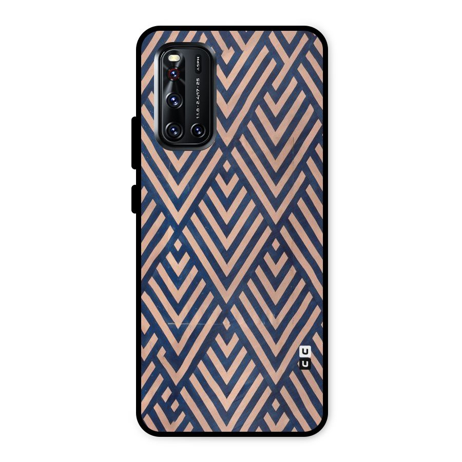 Diamond Blues Metal Back Case for Vivo V19