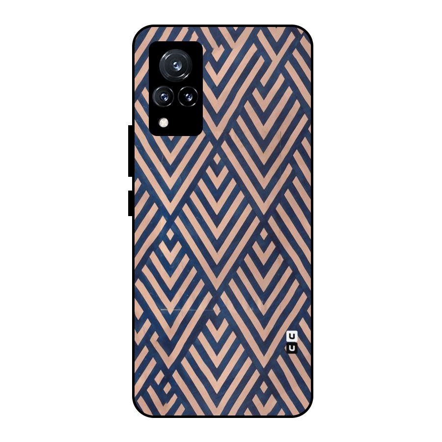 Diamond Blues Metal Back Case for Vivo V21 5G