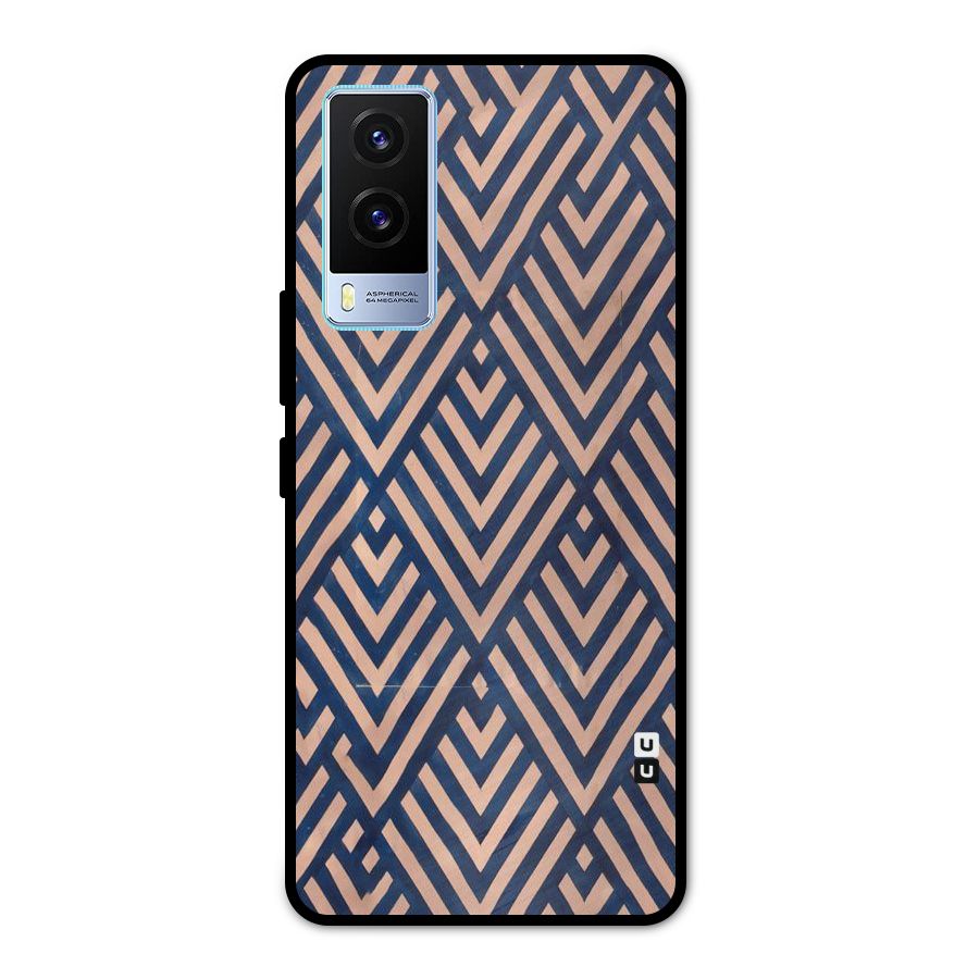 Diamond Blues Metal Back Case for Vivo V21e 5G