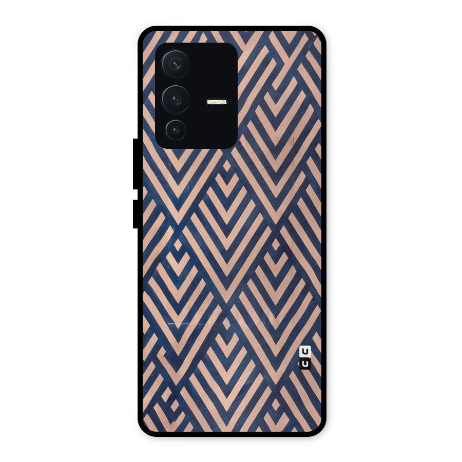 Diamond Blues Metal Back Case for Vivo V23 5G