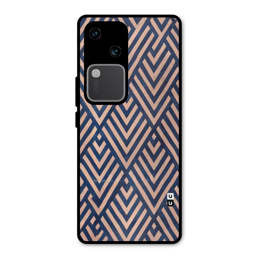 Diamond Blues Metal Back Case for Vivo V30 Pro