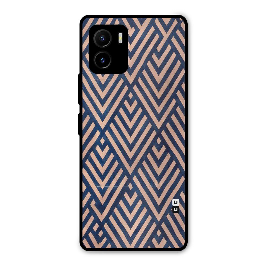 Diamond Blues Metal Back Case for Vivo Y15s