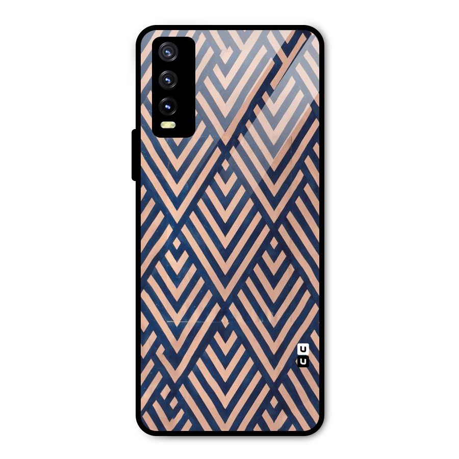 Diamond Blues Metal Back Case for Vivo Y20i
