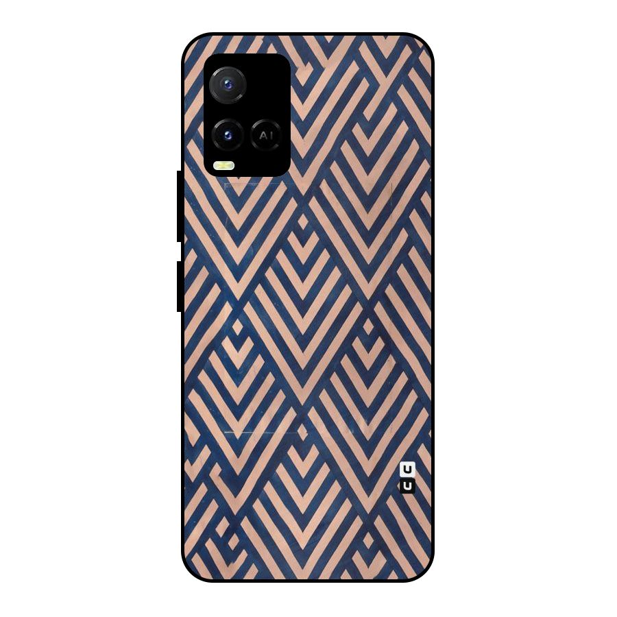 Diamond Blues Metal Back Case for Vivo Y21T