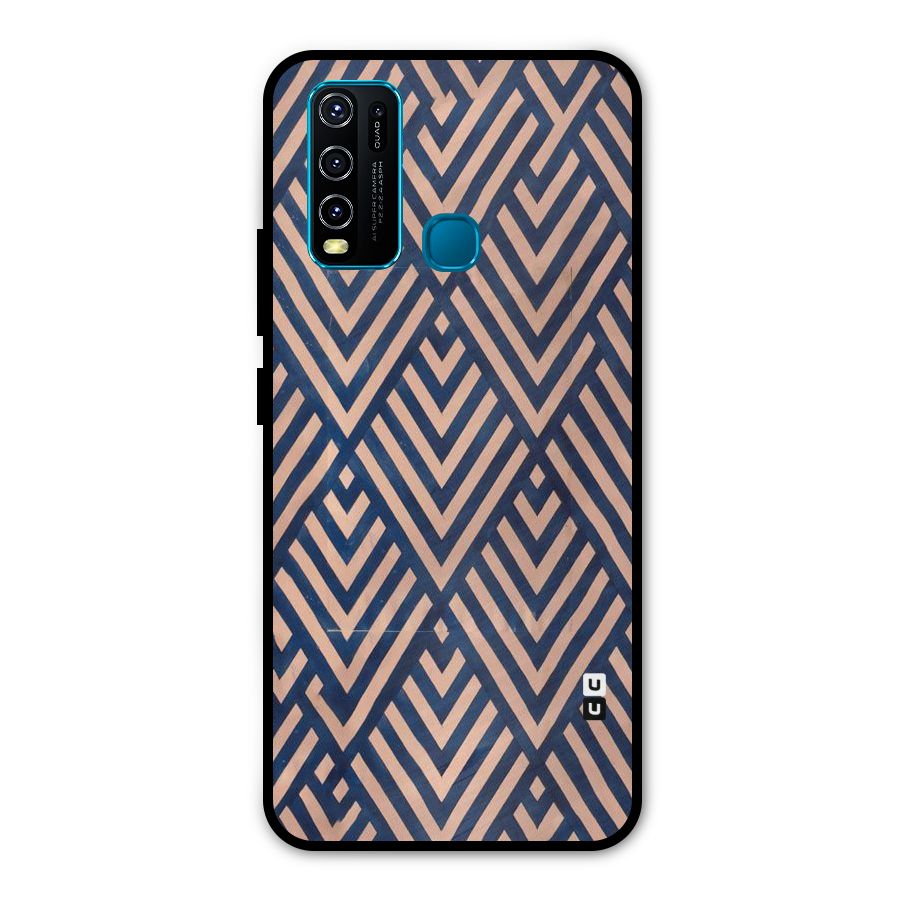 Diamond Blues Metal Back Case for Vivo Y30