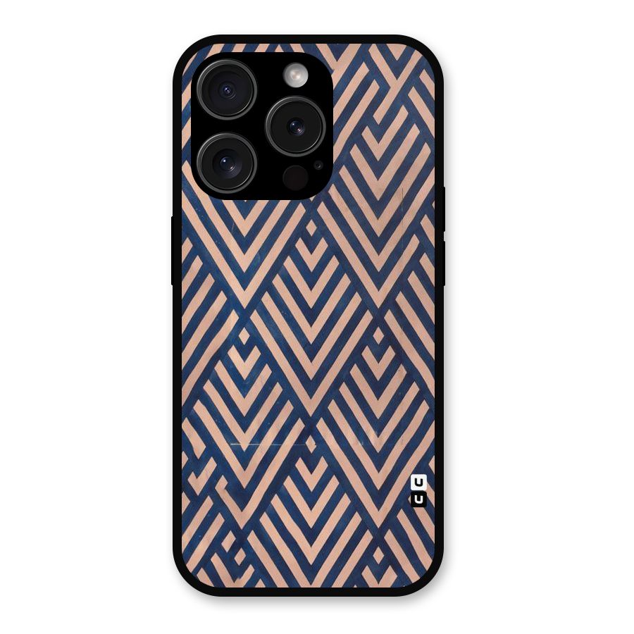 Diamond Blues Metal Back Case for iPhone 15 Pro